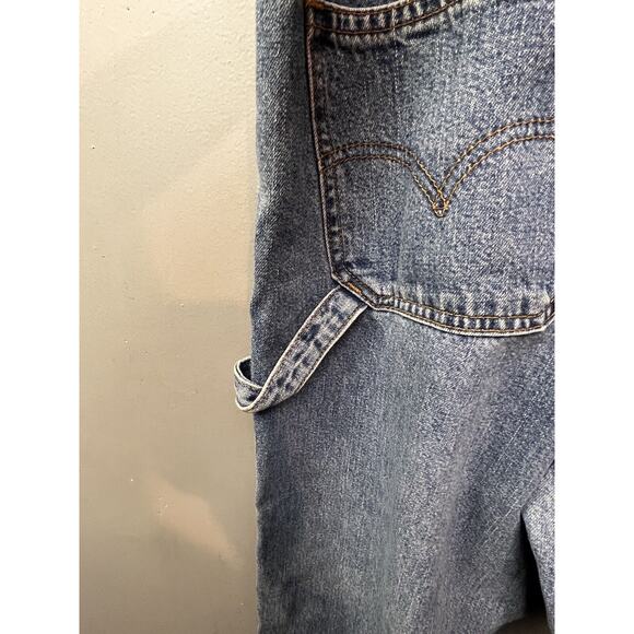 Vintage Levi's Jeans Women's 16 R Baggy Ankle Carpenter Denim Light Wash Skater - Picture 6 of 11